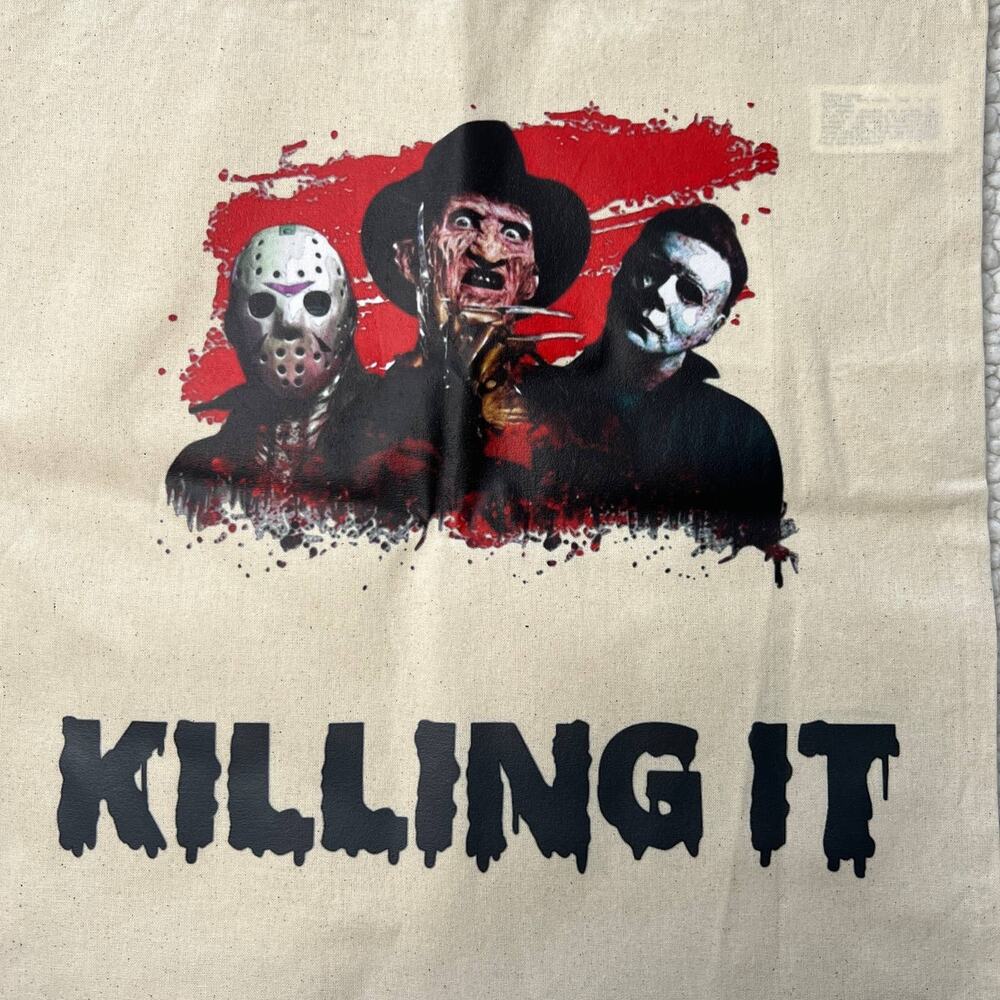 Halloween Tote "Killing It" Jason, Michael, and Freddy
